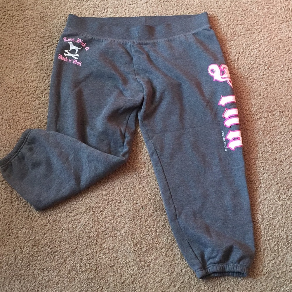 Grey PINK sweat pants